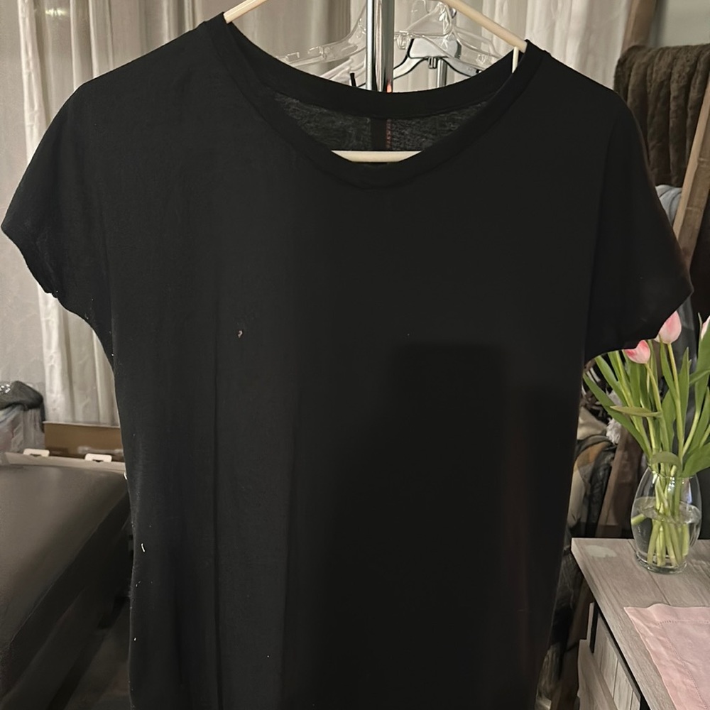 Simple, long black dress